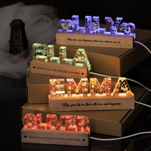 Personalized Flower Night Light Gift for baby, personalized baby gift, Personalized birthday gift for her, Custom Mother day gift